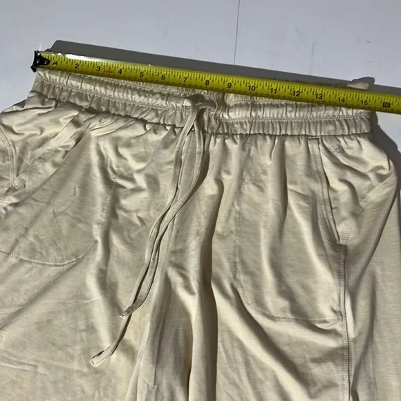 Zuda cream shorts elastic waistband drawstring basketball small - Picture 5 of 8